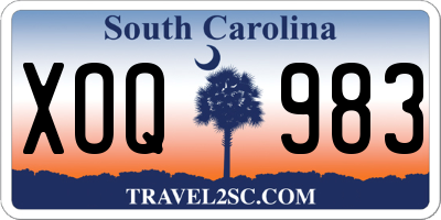 SC license plate XOQ983