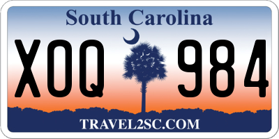 SC license plate XOQ984