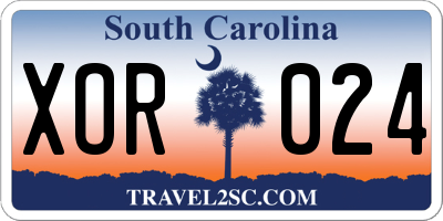 SC license plate XOR024