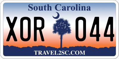 SC license plate XOR044
