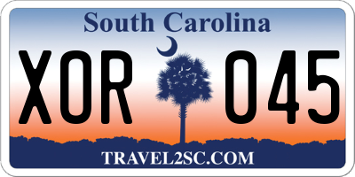 SC license plate XOR045
