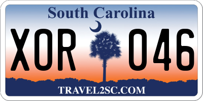 SC license plate XOR046