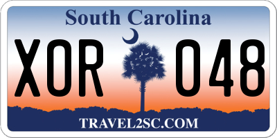 SC license plate XOR048