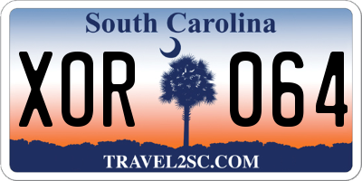 SC license plate XOR064
