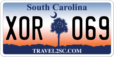 SC license plate XOR069