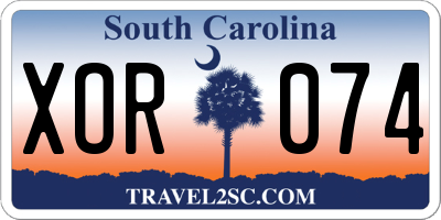 SC license plate XOR074