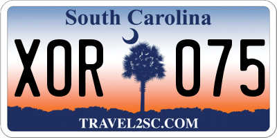 SC license plate XOR075