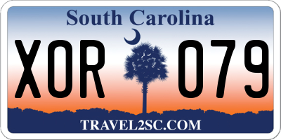 SC license plate XOR079