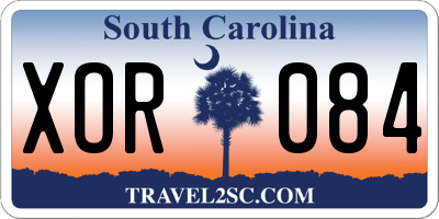 SC license plate XOR084