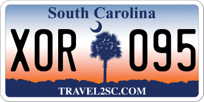 SC license plate XOR095