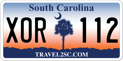 SC license plate XOR112