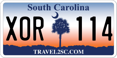 SC license plate XOR114