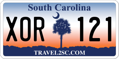 SC license plate XOR121