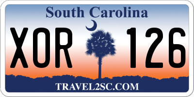SC license plate XOR126