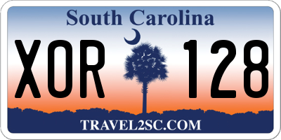 SC license plate XOR128