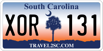 SC license plate XOR131