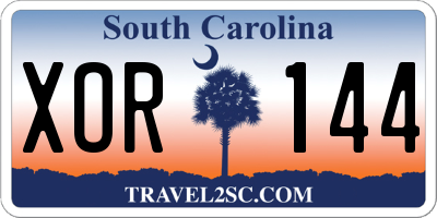 SC license plate XOR144