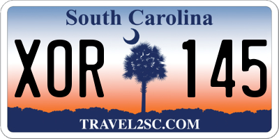 SC license plate XOR145