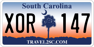 SC license plate XOR147