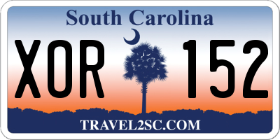 SC license plate XOR152