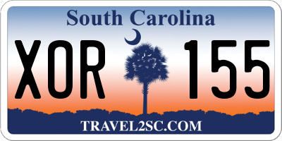 SC license plate XOR155