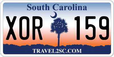 SC license plate XOR159