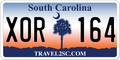 SC license plate XOR164
