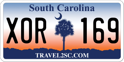 SC license plate XOR169