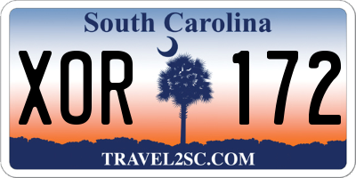 SC license plate XOR172