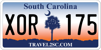 SC license plate XOR175