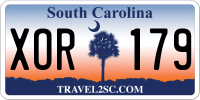 SC license plate XOR179