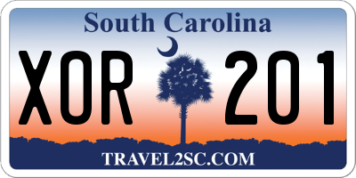 SC license plate XOR201