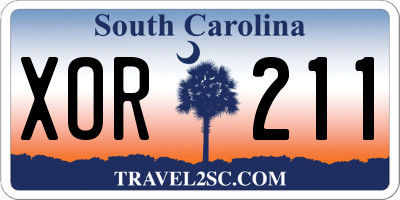 SC license plate XOR211