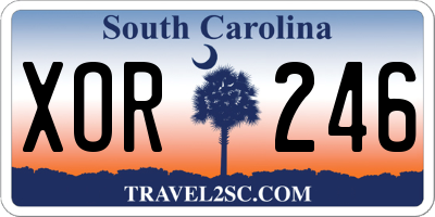 SC license plate XOR246
