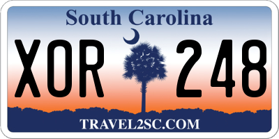 SC license plate XOR248