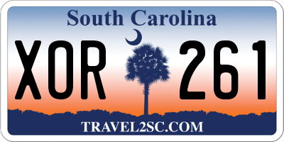 SC license plate XOR261