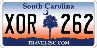 SC license plate XOR262