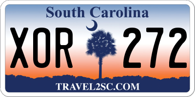 SC license plate XOR272