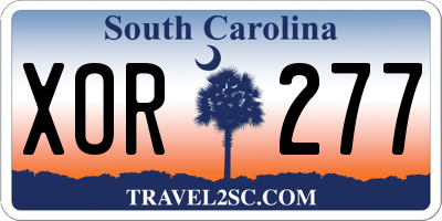 SC license plate XOR277