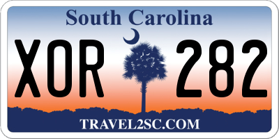 SC license plate XOR282