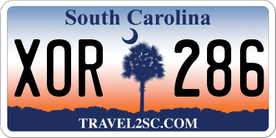 SC license plate XOR286