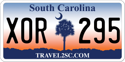 SC license plate XOR295