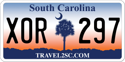 SC license plate XOR297