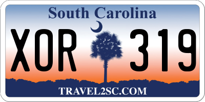 SC license plate XOR319
