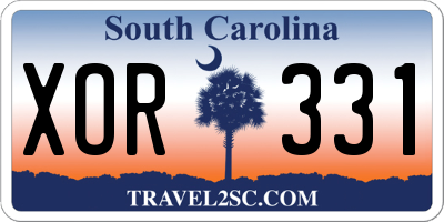 SC license plate XOR331