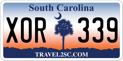 SC license plate XOR339
