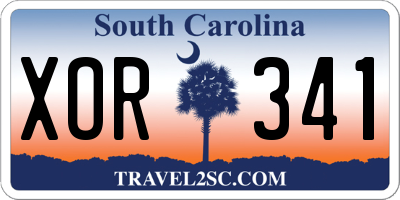 SC license plate XOR341