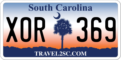 SC license plate XOR369