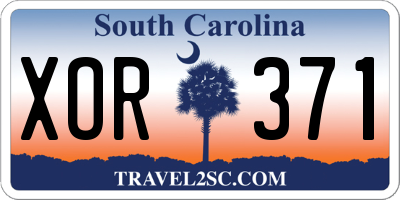 SC license plate XOR371