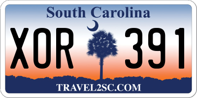 SC license plate XOR391